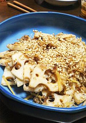 生姜でホットな蓮根・しらす炒め-レシピのメイン写真