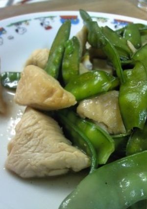 きぬさやと鶏むね肉のさっぱり炒め-レシピのメイン写真