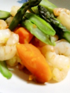 人参とアスパラ、秋っぽい蒸し野菜たち?-レシピのメイン写真