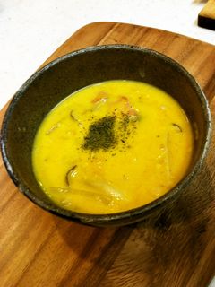 かぼちゃとコーンで、食べるスープ-レシピのメイン写真