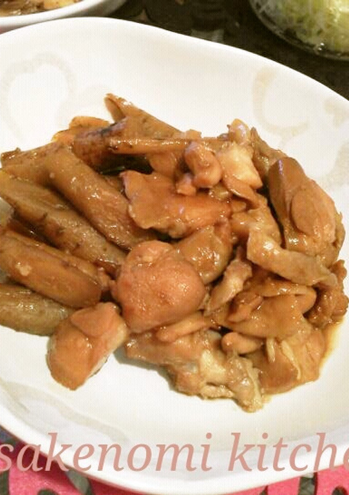 鶏肉とごぼうの煮物-レシピのメイン写真