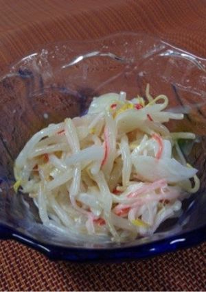 ５分で‼もやしカニカマ玉ねぎのサラダ☆-レシピのメイン写真