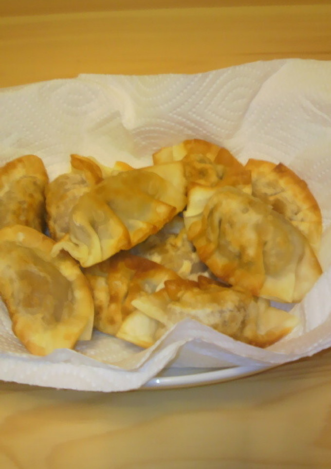 はんぺんとゆで玉子の揚げ餃子-レシピのメイン写真