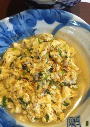 給料日前に！激安メニュー　炒り豆腐-レシピのメイン写真