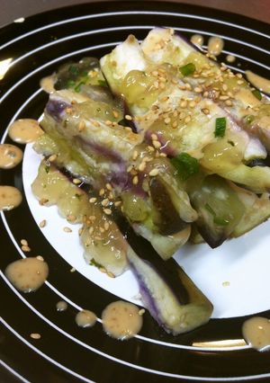 ジュレぽん酢＋胡麻ドレで☆蒸し茄子サラダ-レシピのメイン写真