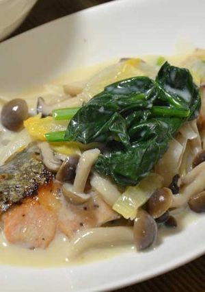鮭のクリーム煮を豆乳で-レシピのメイン写真
