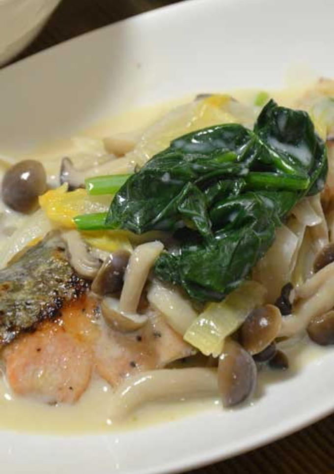 鮭のクリーム煮を豆乳で-レシピのメイン写真