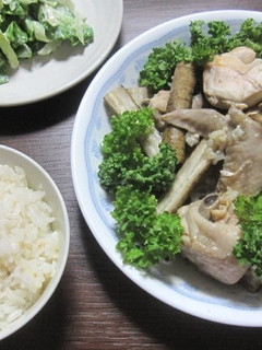雪塩麹で骨付き鶏ごぼう♪ご飯も同時に-レシピのメイン写真