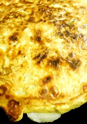 ❤竹輪とお餅入りチーズお好み焼き❤-レシピのメイン写真