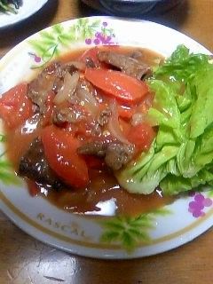 牛肉とトマトのオイスターソース炒め-レシピのメイン写真