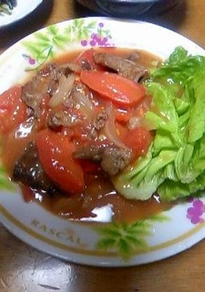 牛肉とトマトのオイスターソース炒め-レシピのメイン写真