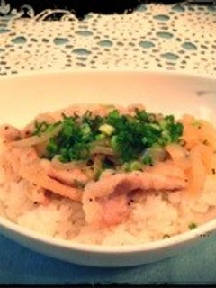 ネギ塩豚丼☆簡単-レシピのメイン写真
