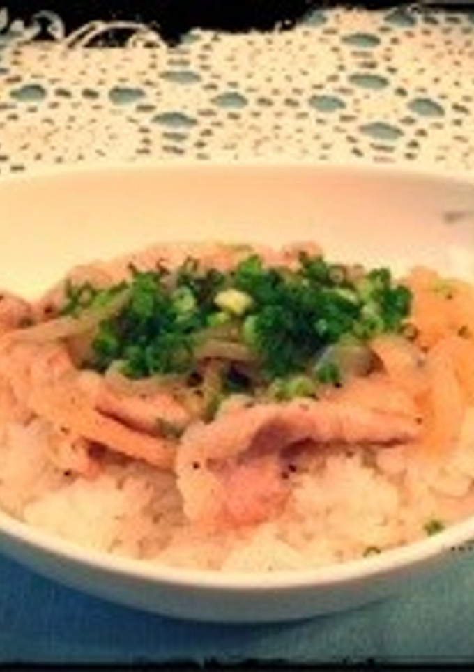 ネギ塩豚丼☆簡単-レシピのメイン写真