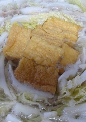 白菜と豚バラ肉ミルフィーユ厚揚げ鍋-レシピのメイン写真