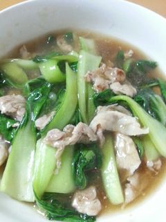 豚肉とチンゲン菜のあんかけ炒め-レシピのメイン写真