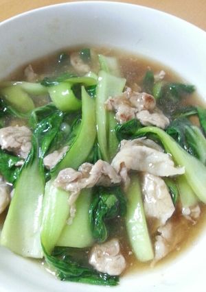 豚肉とチンゲン菜のあんかけ炒め-レシピのメイン写真
