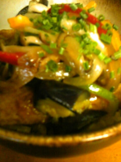 秋刀魚となすキノコ丼-レシピのメイン写真