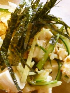 豆腐と焼き海苔のヘルシーサラダ♪-レシピのメイン写真