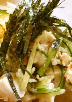 豆腐と焼き海苔のヘルシーサラダ♪-レシピのメイン写真