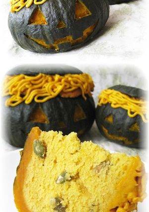 ハロウィン☆カボチャ丸ごとケーキ！-レシピのメイン写真