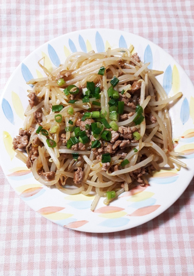 ひき肉ともやしの簡単炒め♪-レシピのメイン写真