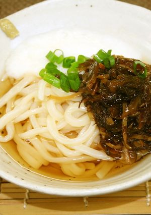 アカモクとトロロのネバネバあったかうどん-レシピのメイン写真