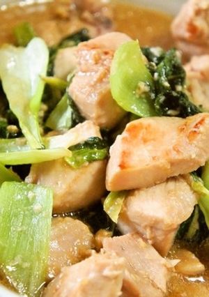 醤油麹de鶏胸肉と小松菜の炒め煮-レシピのメイン写真