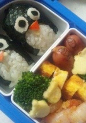キャラ弁★ペンギンおにぎりお弁当-レシピのメイン写真
