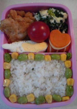 お弁当☆簡単☆枝豆＆コーンの彩りご飯-レシピのメイン写真