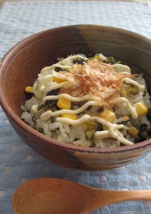 高菜漬けとコーンの混ぜご飯-レシピのメイン写真
