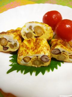 ミックスビーンズの和風卵焼き-レシピのメイン写真