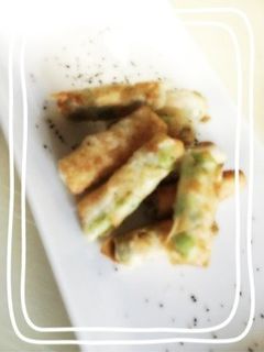 居酒屋おつまみ!!枝豆と海老の春巻き風。-レシピのメイン写真
