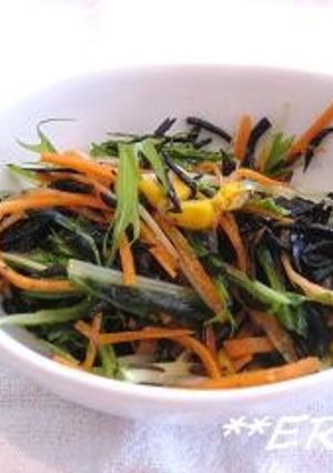 水菜とひじきの和風サラダ～♪♪-レシピのメイン写真