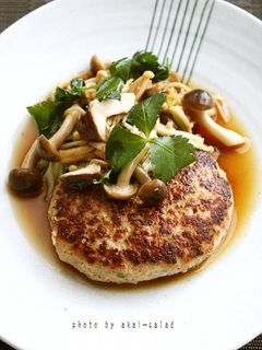 豆腐ハンバーグとキノコソース-レシピのメイン写真