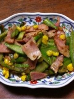 アスパラとベーコンのニンニク醤油炒め-レシピのメイン写真
