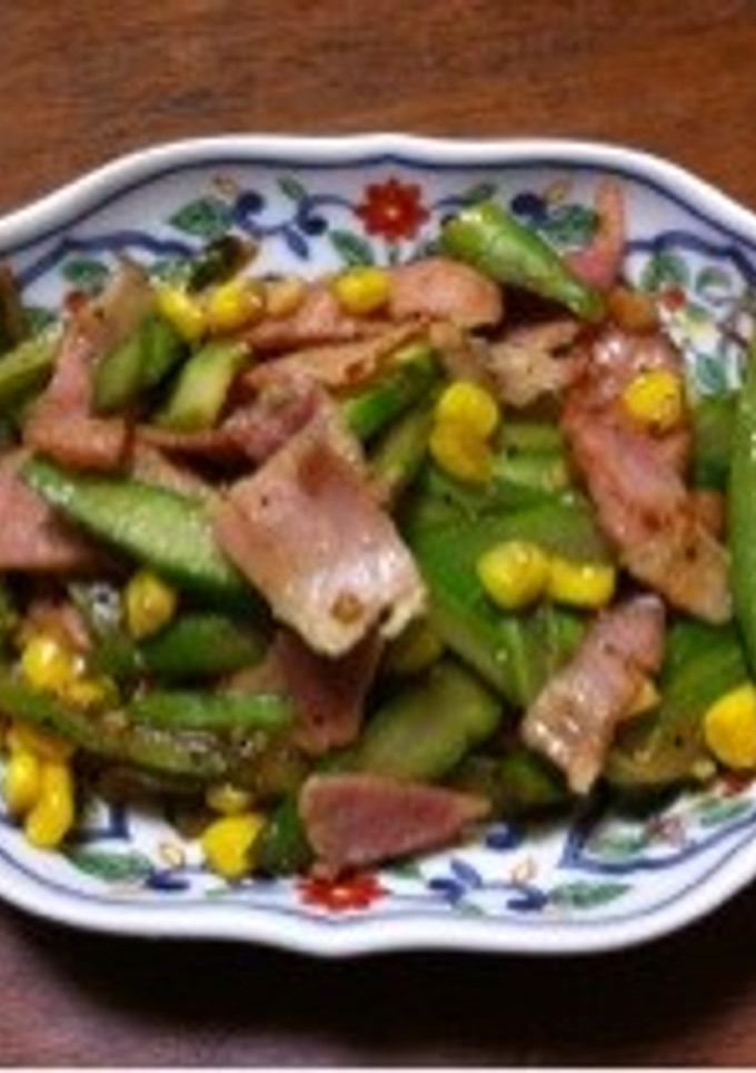 アスパラとベーコンのニンニク醤油炒め-レシピのメイン写真