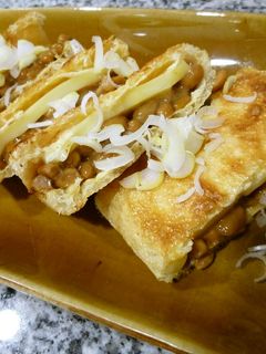 サクサク♪納豆チーズのお揚げサンド-レシピのメイン写真