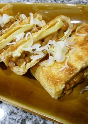 サクサク♪納豆チーズのお揚げサンド-レシピのメイン写真
