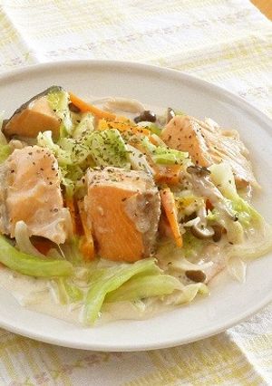 塩鮭のミルク煮-レシピのメイン写真