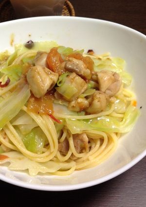 トマトとキャベツと鶏肉のパスタ-レシピのメイン写真