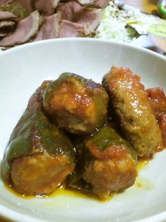 まるごとピーマン肉詰め-レシピのメイン写真