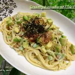 รูปของ ＊アボカド納豆クリーミーパスタ＊
