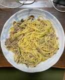 簡単！ズボラパスタ！挽肉のペペロンチーノ