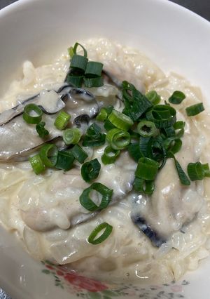 酒蒸し牡蠣のクリームリゾット-レシピのメイン写真