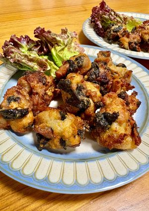節約！ボリューム！韓国のりで豚こま唐揚げ-レシピのメイン写真