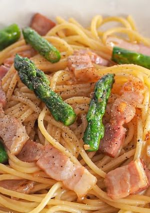 ベーコンとアスパラガス和風パスタ-レシピのメイン写真