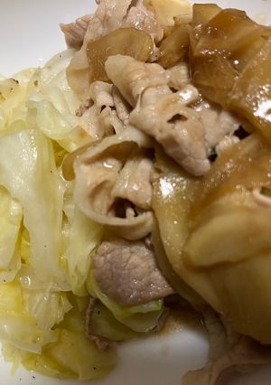 豚の新生姜焼きとキャベツのバター胡椒和え-レシピのメイン写真