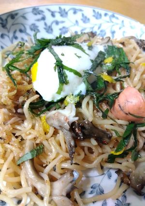 柚子香る舞茸とたらこの焼きそば。-レシピのメイン写真