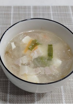 豚バラ肉と豆腐のトロみスープ-レシピのメイン写真