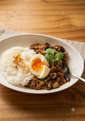 ひき肉とナスのキーマカレー-レシピのメイン写真